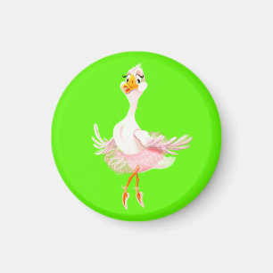 Grappige Ballerina Duck Magnet Magneet