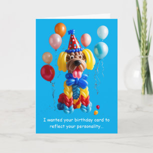 Grappige Ballon Hond Vriend Verjaardag Humor Kaart