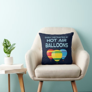 Grappige ballonvaart quote kussen