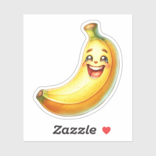 Grappige Banaan Custom-Cut Vinyl Stickers