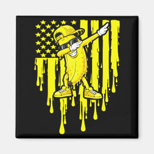 Grappige banaan dab vlag druipende kids jeugd jong magneet