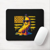 Grappige Banaan Druppelende IJs Banaan Retro Ameri Muismat (Met muis)