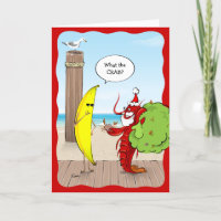 Grappige Banaan en Santa Klauwen Kreeftenkrab