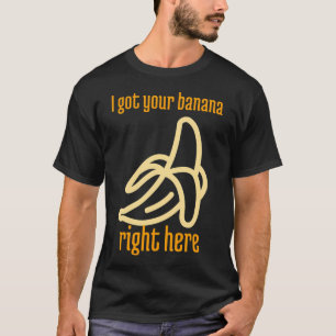 Grappige Banaan Kunst Cadeau Man Blauwe Bob en Hon T-shirt