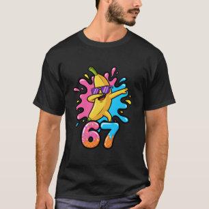 Grappige Banaan Skateboard 67 Kinderen 67 Dagen va T-shirt