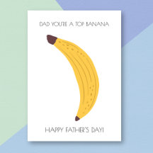 Grappige banaan Vaderdag Kaart
