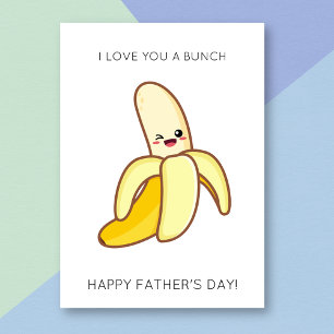 Grappige Banana Fruit Pun Vaderdag Kaart