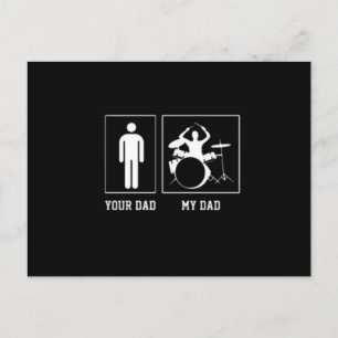 Grappige band papa drummer mijn vader vaders dag briefkaart