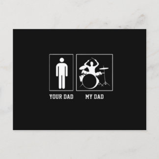 Grappige band papa drummer mijn vader vaders dag briefkaart