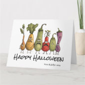 Grappige bang veggie Halloween groet Kaart (Voorkant)