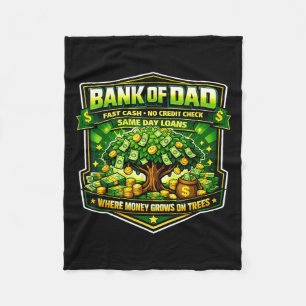 Grappige Bank van Papa Snel Cash Kredietcheck Vade Fleece Deken