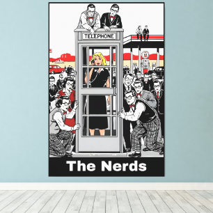 Grappige Banksy stijl filmparodie Canvas Afdruk