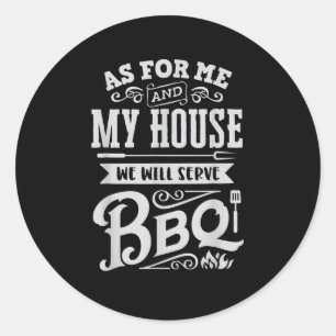 Grappige barbecue BBQ Grillen Joke Grill Master Ch Ronde Sticker