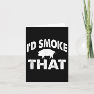Grappige barbecue T-shirt ID rook dat varken BBQ n Kaart