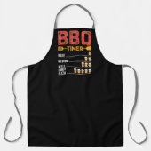 Grappige Barbecue Timer Aantal Bieren Rare Medium Schort (Voorkant)