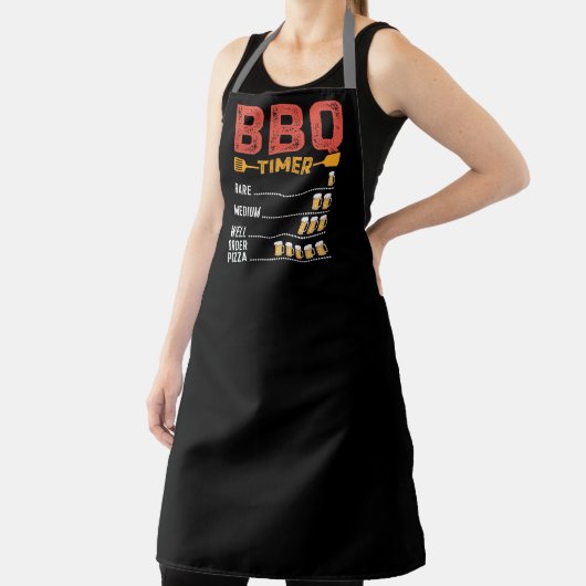 Grappige Barbecue Timer Aantal bieren Zeldzaam Med Schort (Insitu)