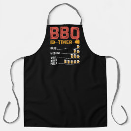 Grappige Barbecue Timer Aantal bieren Zeldzaam Med Schort