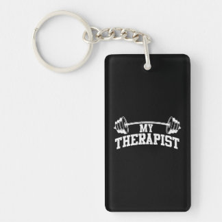 Grappige Barbell Gewicht Opheffen Gym Quote Sleutelhanger