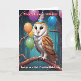 Grappige Barn Owl Verjaardag wensen voor alle leef Kaart