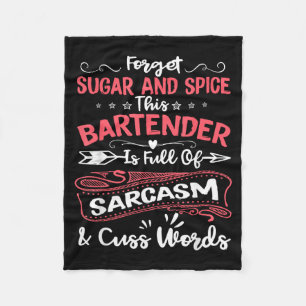 Grappige Bartender Sarcastische Vrouwen Ambitieus Fleece Deken