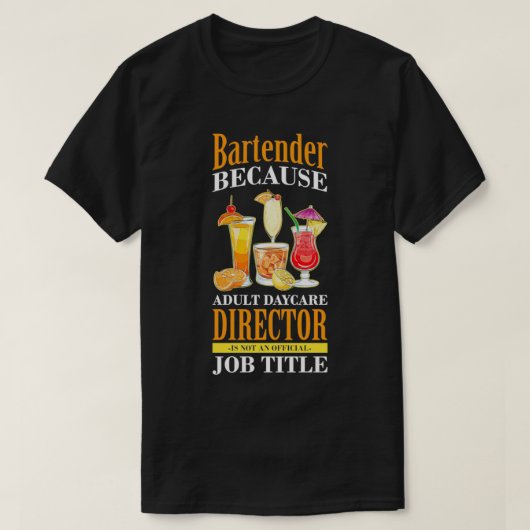 Grappige Bartending Bar Werkende Bartender Pullove T-shirt (Design voorkant)