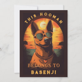 Grappige Basenji Hond Ouder gepersonaliseerd Aankondiging
