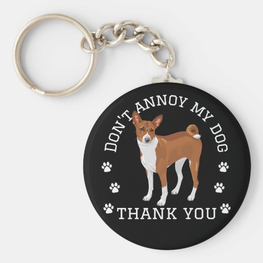 Grappige Basenji-sleutelhangers Sleutelhanger (Voorkant)