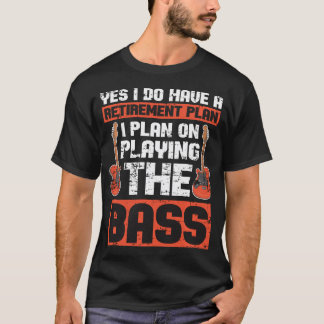Grappige Basgitarist Pensioen Gepensioneerde Gitar T-shirt