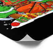 Grappige Basketbal Ballen Sneeuwman Kerstboom Lich Poster (Hoek)