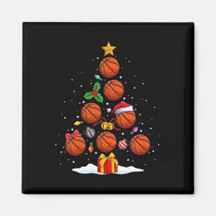 Grappige basketbal kerstboom verlichting Xmas voor Magneet