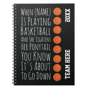 Grappige Basketbal Meisjes Team Spelers Cadeaus Vo Notitieboek