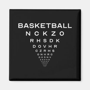 Grappige Basketbal Opticiens Bord Grappen T-shirt Magneet