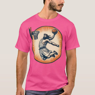 Grappige Basketbal Retro Jezus Christus T-shirt