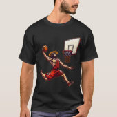 Grappige Basketbal Retro Jezus Christus T-shirt (Voorkant)