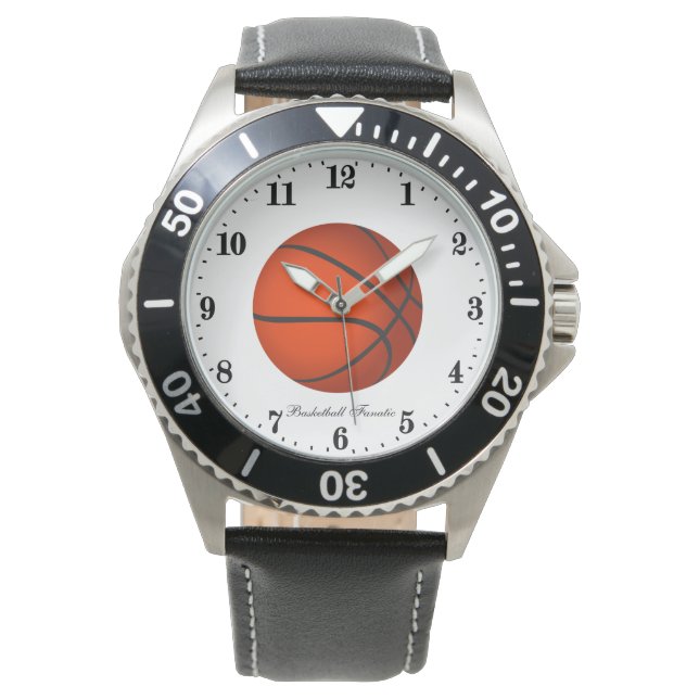 Grappige basketbal sport fanaat horloge (Voorkant)