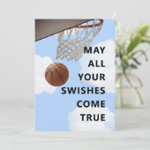 Grappige basketbal verjaardagskaart kaart (Staand voorkant)