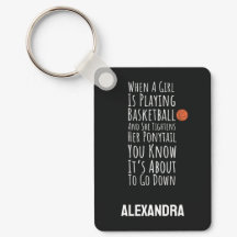 Grappige basketbal voor haar tiener meisjes vrouwe