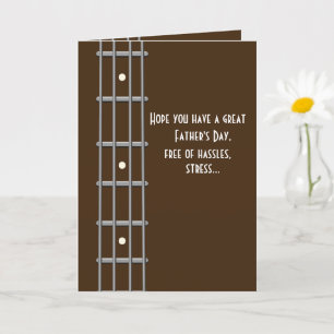Grappige Bass Speler Vaders Day Pun voor Muzikant Kaart