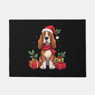 Grappige Basset Hound Hond Kerst Outfits Sinterkla Deurmat