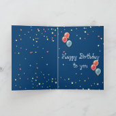 Grappige Basset Hound op Leuke Verjaardag Kaart w  (Binnen)