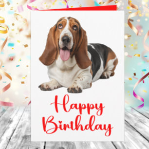 Grappige Basset Hound Verjaardag Hondenliefhebbers Kaart
