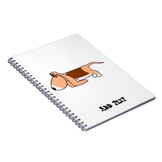 Grappige Bassett-hond auto argon gepersonaliseerd Notitieboek (Rechterzijde)