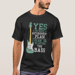 Grappige bassist pensioen basgitarist gepensioneer t-shirt