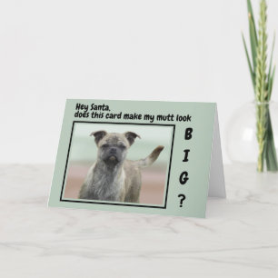 Grappige bastaardhond foto Kerstmis  Feestdagen Kaart