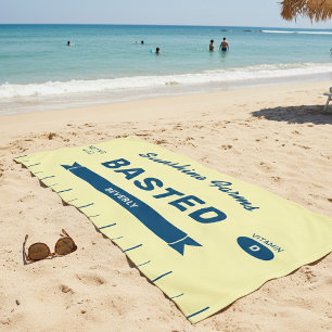 Grappige BASTED Boter Stok Gepersonaliseerde Gele Strandlaken
