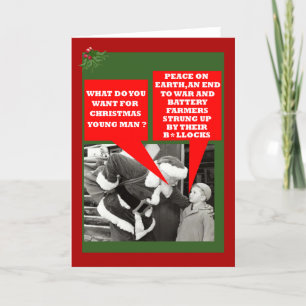 Grappige batterij kippen slogan Xmas Feestdagen Kaart