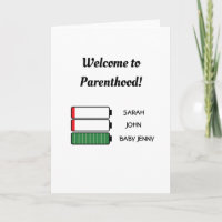 Grappige batterij mama papa baby Welkom bij het ou