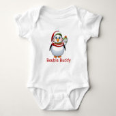 Grappige Bauble Buddy Penguin Kerstmis Romper (Voorkant)