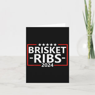 Grappige BBQ Barbecue Shirt Brisket Ribs 2024 Kaart