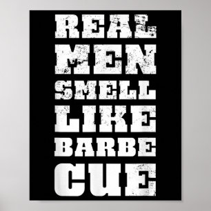 Grappige BBQ Chef Gerookte Vleesliefhebber Mannen Poster
